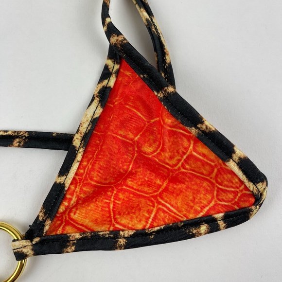 Pretty Little Thing Womens Bikini Top Leopard Sz 0 - Picture 3 of 8